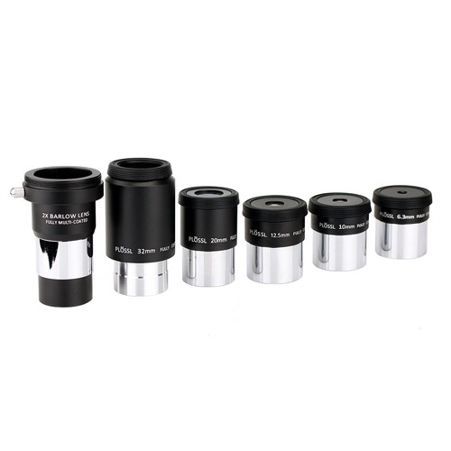 1.25 Inch Plossl Telescope Eyepiece Kit 2X Barlow Lens 6.3/10/12.5/20/32mm Kit - Picture 7 of 10