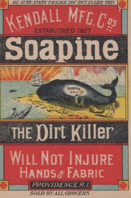 #ad DIRT KILLER WHALE Kendall MFG Grocery Store Victorian Trade Card A4N $12.99