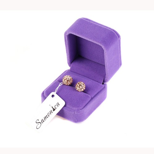 Earrings Ear Stud Czech Crystal Rhinestones Spacer Clay Beads Handmade Quality - Picture 20 of 27