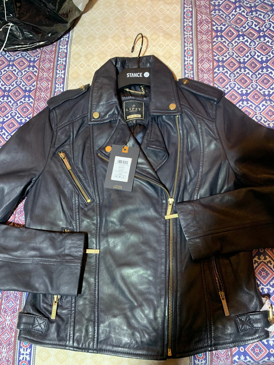 Lipsy black store leather jacket