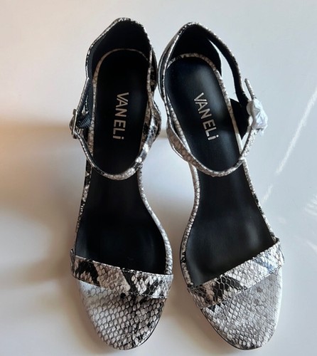 VANELi Womens Sandals Animal Print Ankle Strap Heels Size 7.5 - Picture 4 of 12