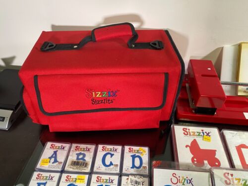 Enorme lotto fustelle personali rosse originali SIZZIX borsa 40 fustelle provo artigianato extra - Foto 9 di 10