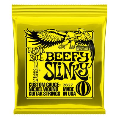 Ernie Ball 2627 Beefy Slinky Nickel Electric Guitar Strings 11-54
