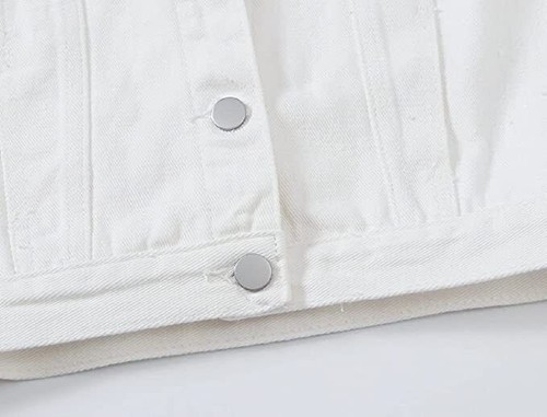 Chaleco chaleco de mezclilla deshilachado sin mangas con botones cuello de solapa rasgado para mujer - Imagen 17 de 26