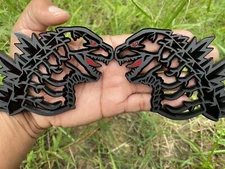 Godzilla Red Eye Badge Emblem’s Custom New Matte Black