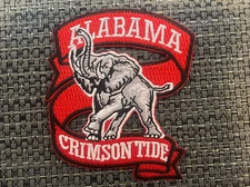 Alabama Crimson Tide Vintage Embroidered Iron On Patch (NOS) 3" x 2.5”