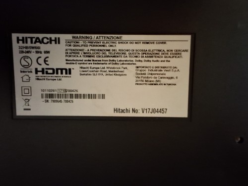 Scheda Video Hitachi 32HB5W66I - Foto 4 di 4