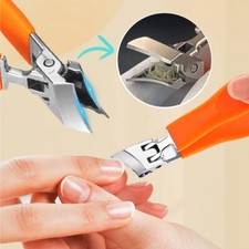 2025 Wide Jaw Opening Anti-Splash Slanted Nail Clipper, Curved Nail Clipper