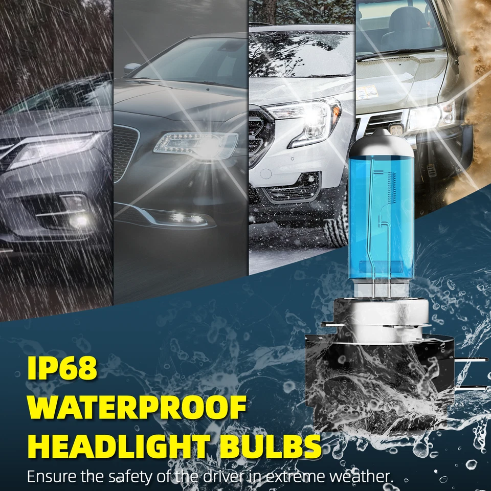 H11B Halogen Headlight Bulbs Conversion Kit Low Beam White Super Bright White - Image 2 of 4