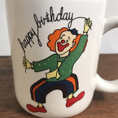 Taza de café vintage de payaso feliz cumpleaños espeluznante (C12) - Imagen 4 de 6