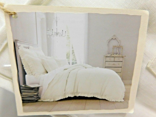 Wamsutta Vintage Washed Linen King Duvet Cover In White For