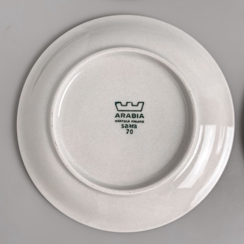 (8) ARABIA Martsila Finland Stoneware Saucers Blue Stripe 6 1/4 in - Set Of 8 - Picture 17 of 20