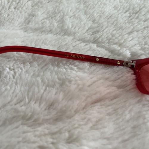 Poppy Lissiman Le skinny Red Cateye Sunglasses Vtg Lens NWOB - Picture 6 of 8