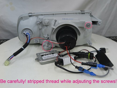 Tracker 1988-1998 Guide LED Angel-Eye Projector Headlight Black V1 for GEO RHD - Picture 3 of 6
