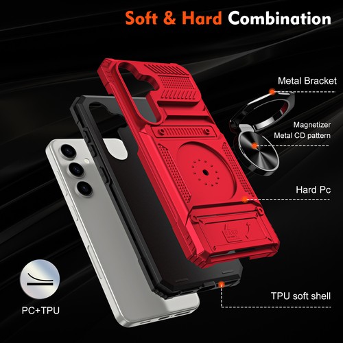 Custodia robusta portafoglio resistente per Samsung Galaxy S24 A25 A15 A35 A14 5G - Foto 29 di 61