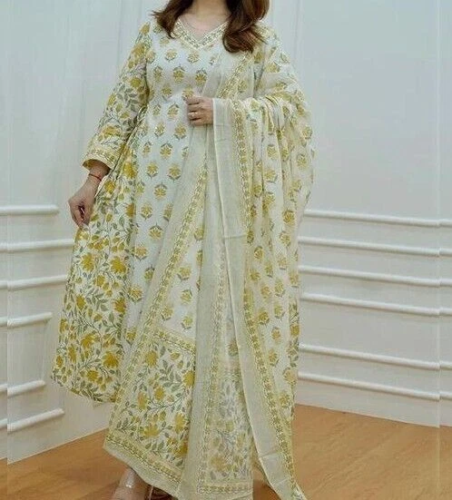 Yellow and shop white indian dress
