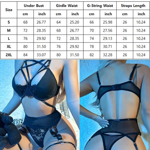 Women's Sexy Lingerie Lace Babydoll Bra Thong Set Sleepwear Underwear Nightwear - Picture 138 of 151