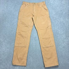 Carhartt Trousers Adult 32x30 Brown Double Knee Carpenter Work Wear Pant Mens