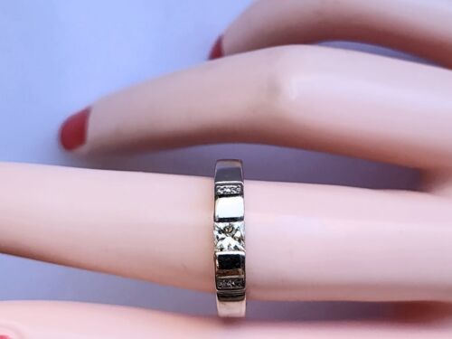 SCHWERER PLATIN 0,41CT VS/H DIAMANT RING GRÖSSE 6,25 6,5GR - Bild 10 von 12