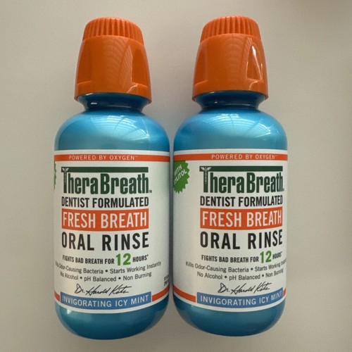 TheraBreath Frischer Atem Mundspülung 16 Unzen Ice Mint 2er Pack SB6