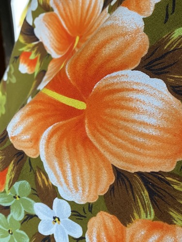 Vintage 70s Hawaiian MuuMuu Dress S M Hibiscus Flower Ui Maikai - Picture 5 of 12