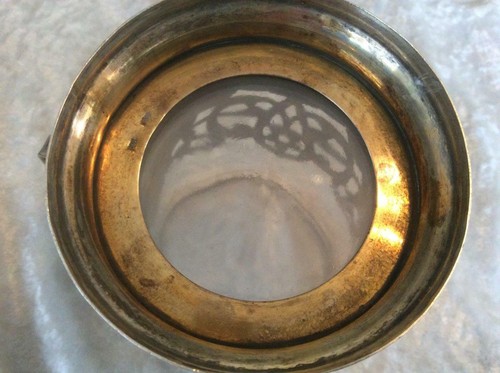 Three Antique Russian Silver Tea Glass Holders & Glass Inserts, Sterling - Picture 6 of 8