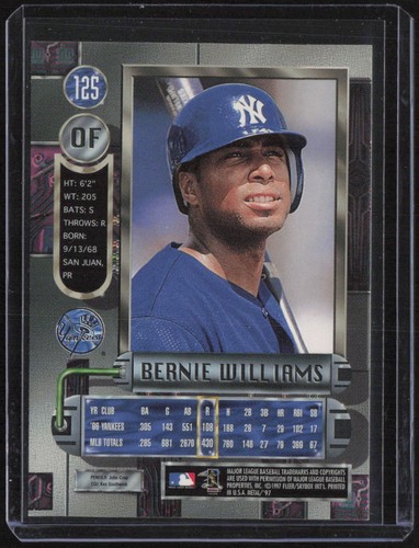 1997 Metal Universe #125 Bernie Williams - 第 2/2 張圖片