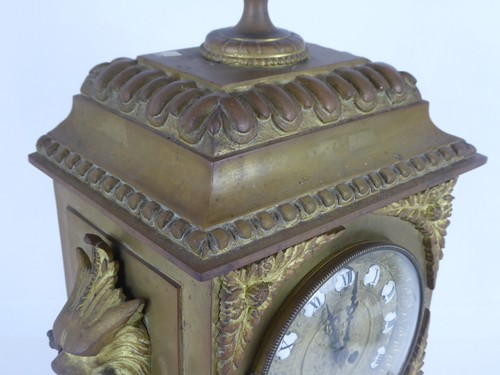 OROLOGIO ANTICO PARIGINA DA TAVOLO IN STILE NEOCLASSICO IN ANTIMONIO DORATO LN0 - Foto 5 di 23