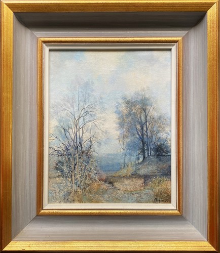 Blue Haze! Pintura al óleo de paisaje impresionista cautivadora de Gerald Hughes - Imagen 12 de 12