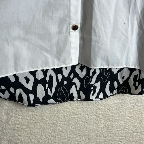 River Island Mens Casual Dress Shirt Black and White Animal Print SIZE MEDIUM - Picture 6 of 9