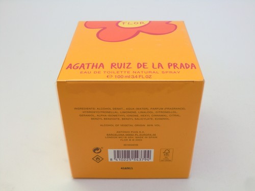 Agatha Ruiz de la Prada Flor EDT Nat Spray 100ml - 3.4 Oz BNIB Sealed - Picture 2 of 4