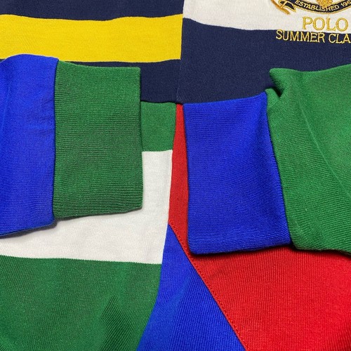 Polo Ralph Lauren uomo L estiva vestibilità classica rugby crest colorblock retrò - Foto 5 di 14