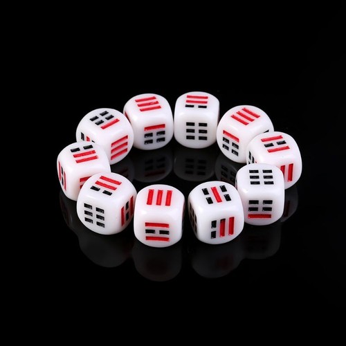 10Pcs D6 Dices For Easy Fortune-Telling Guess Divination Dice Ba Gua Eight - Picture 7 of 8