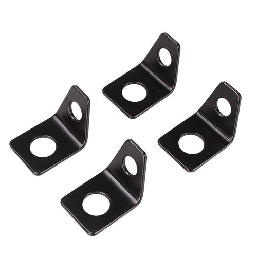 4PCS 4 Point Seat Belt Mounting 90 Degree Angle Brackets Kit Seat Belt L-Bracket - Picture 7 of 12