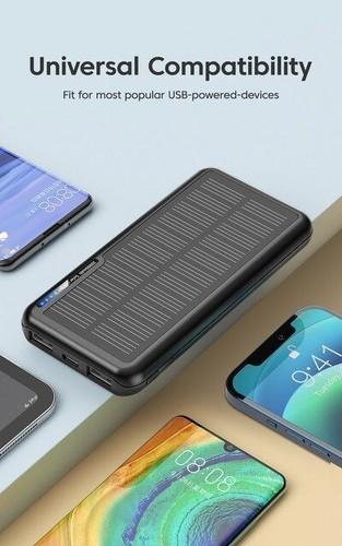 20000mAh Solar Power Bank Fast Charging External Battery Outdoor Portable Phone - Picture 8 of 10