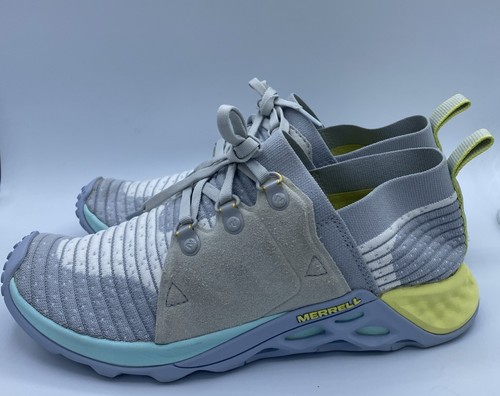 Merrell Knit Slip-On Lace-Up Sneakers - Range AC+ Glacier Grey US 8.5 - Picture 4 of 12