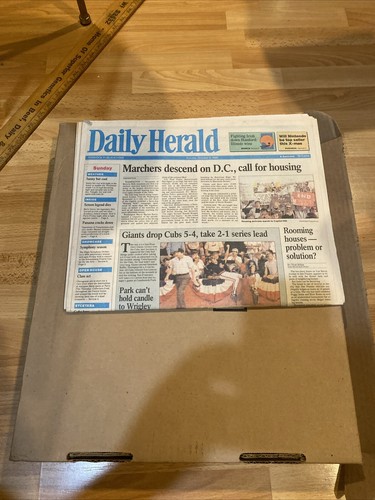 LOT OF VTG CHICAGO CUBS 1989 PLAYOFFS NEWSPAPER NEWSPAPERS PLUS 1998 BONUS - Picture 5 of 14