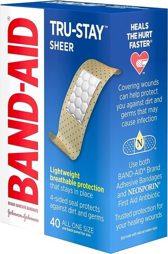 Band-Aid Brand Tru-Stay Plastic & Sheer Adhesive Bandages, Different Sizes - Picture 17 of 28