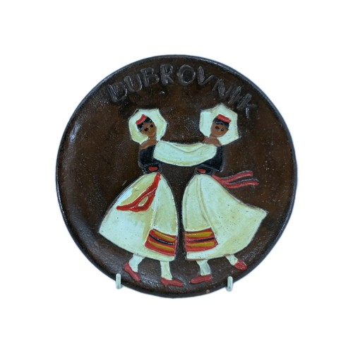 DUBROVNIK Pottery Plate Croatia Folk Art - Bild 1 von 4