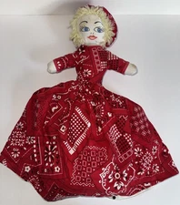 Vintage Topsy Turvy Cloth Doll Pioneer Jonie Grandma Bunny Flip Doll