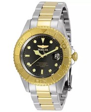 Invicta Men's Watch Pro Diver Quartz Date Black Dial Two Tone Bracelet 29941