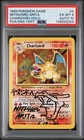 1999 POKEMON BASE SET UNLIMITED ARITA SIGNED #4 CHARIZARD-HOLO PSA 6 DNA AUTO 10