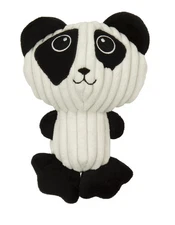 Strong 'N Silent Big Head Panda Silent Squeak Plush Dog Toy, Chew Guard Techn...
