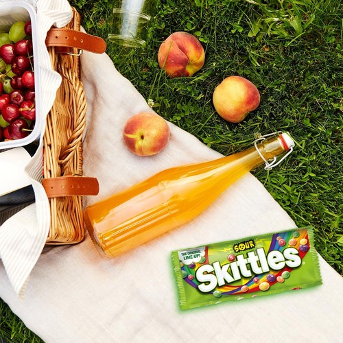 SKITTLES Sours Individually Wrapped Full Size Chewy Candy Packs, 24 Ct Bulk Box - Picture 6 of 7