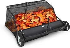 42"/48"/50" Tow-Behind Lawn Sweeper with Large Hopper,PP Brushes,Universal Hitch