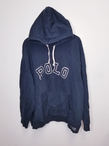 Polo Ralph Lauren RL 67  Men’s Black Hoodie Sweatshirt Logo Size 2XLT