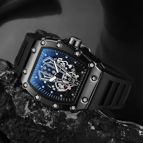 Foreign Trade Watch Large Dial For Men Quartz Waterproof Sport Square - Picture 4 of 26