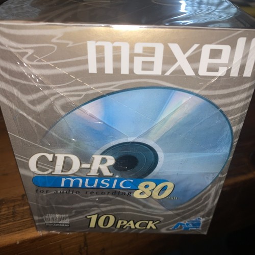 MAXELL CD-R Compact Discs Audio Recordable 80 Minute 10 PACK NEW - Picture 4 of 5