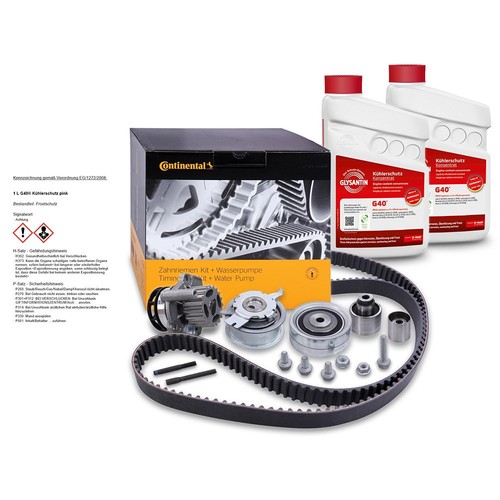 CONTINENTAL ZAHNRIEMENSATZ +WASSERPUMPE FÜR VW MULTIVAN T5 T6 BUS 2.0 TDI BiTDI - Bild 1 von 11
