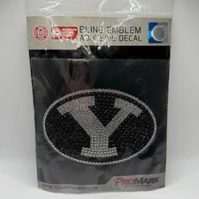 BYU Cougars 'Y' Bling Emblem Auto Adhesive Decal Sticker NCAA Team Promark